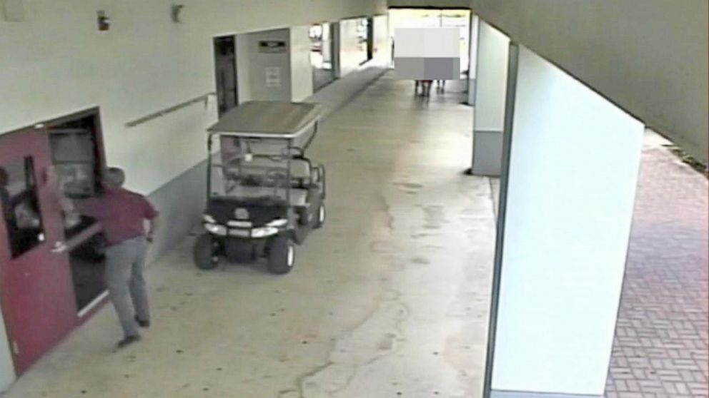 PHOTO: New surveillance video released reveals the moments that followed at Marjory Stoneman Douglas High School after a gunman started opening fire at the Parkland, Fla., campus.