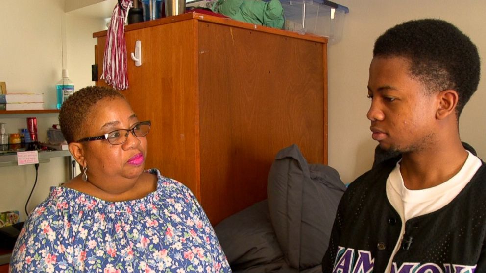 PHOTO: Pat Harris, left, said she has made an effort to shield her son Winston Harris, sending him to private, diverse schools and raising him in a safe neighborhood.