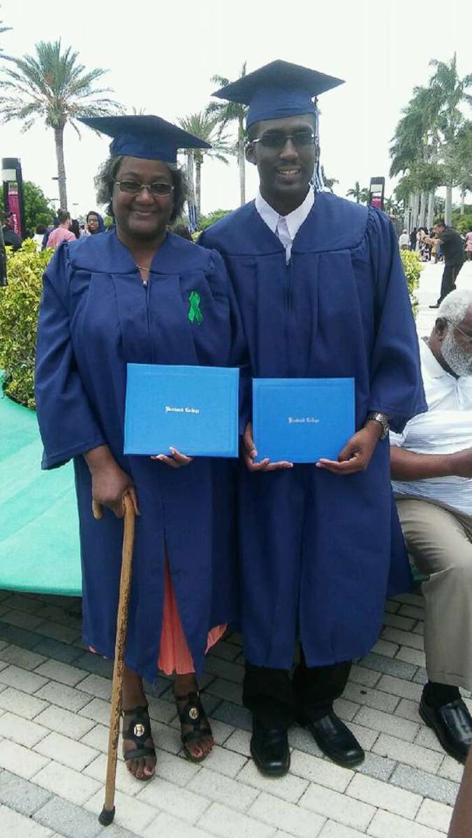 PHOTO: Patricia Love Davis and her son, Kenneth McCray, both graduated from South Florida's Broward College. He earned a computer science degree; she, an associate's in criminal justice.