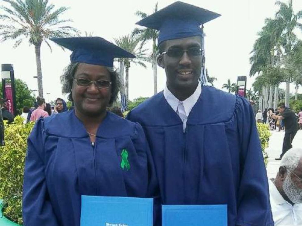 PHOTO: Patricia Love Davis and her son, Kenneth McCray, both graduated from South Floridas Broward College. He earned a computer science degree; she, an associates in criminal justice.
