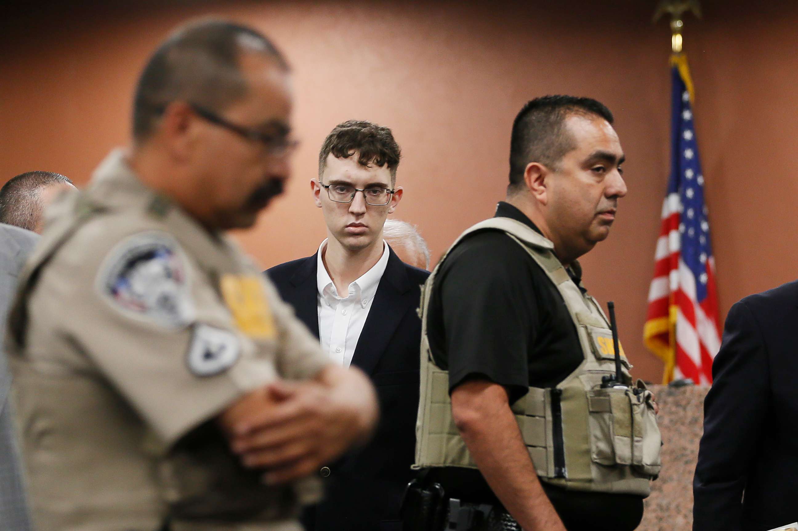 PHOTO: File photo: El Paso Walmart shooting suspect Patrick Crusius pleads not guilty on Oct. 10, 2019, during his arraignment in El Paso, Texas. 