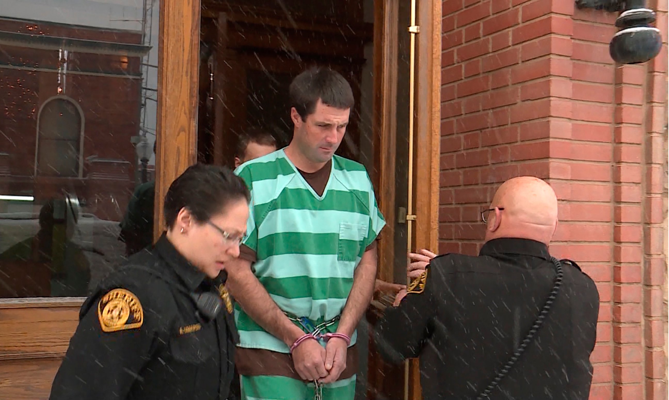 PHOTO: Patrick Frazee leaves the Teller County District Court in Cripple Creek, Colo., Monday, Dec. 31, 2018. Frazee learned of the five charges against him during his brief court appearance Monday in Cripple Creek.