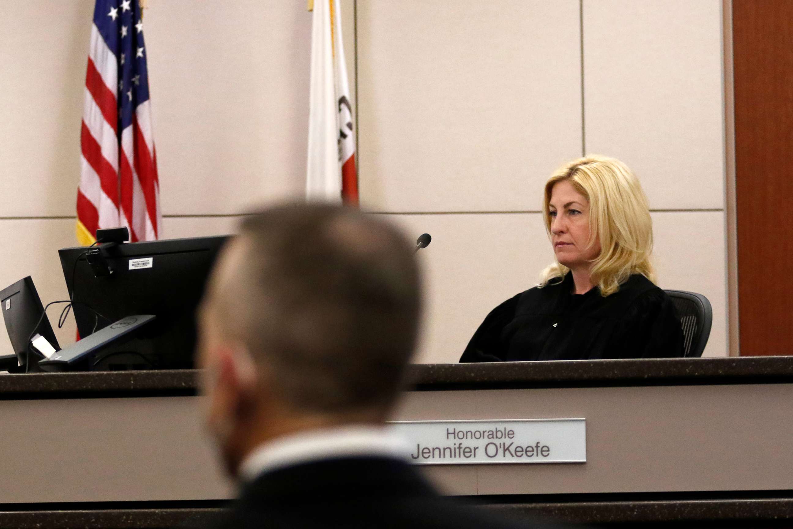 PHOTO: Paul Flores listens during the closing arguments as Judge Jennifer O'keefe presides in the Kristin Smart murder trial on Oct. 3, 2022 in Salinas, Calif.  Flores is accused of the murder of Kristin Smart.