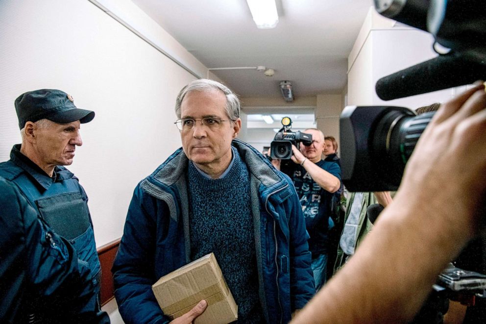 PICTURED: Paul Whelan, a former U.S. Marine accused of espionage and arrested in Russia in December 2018, is escorted for a hearing to decide whether to extend his detention at Lefortovo court in Moscow, October 24, 2019.