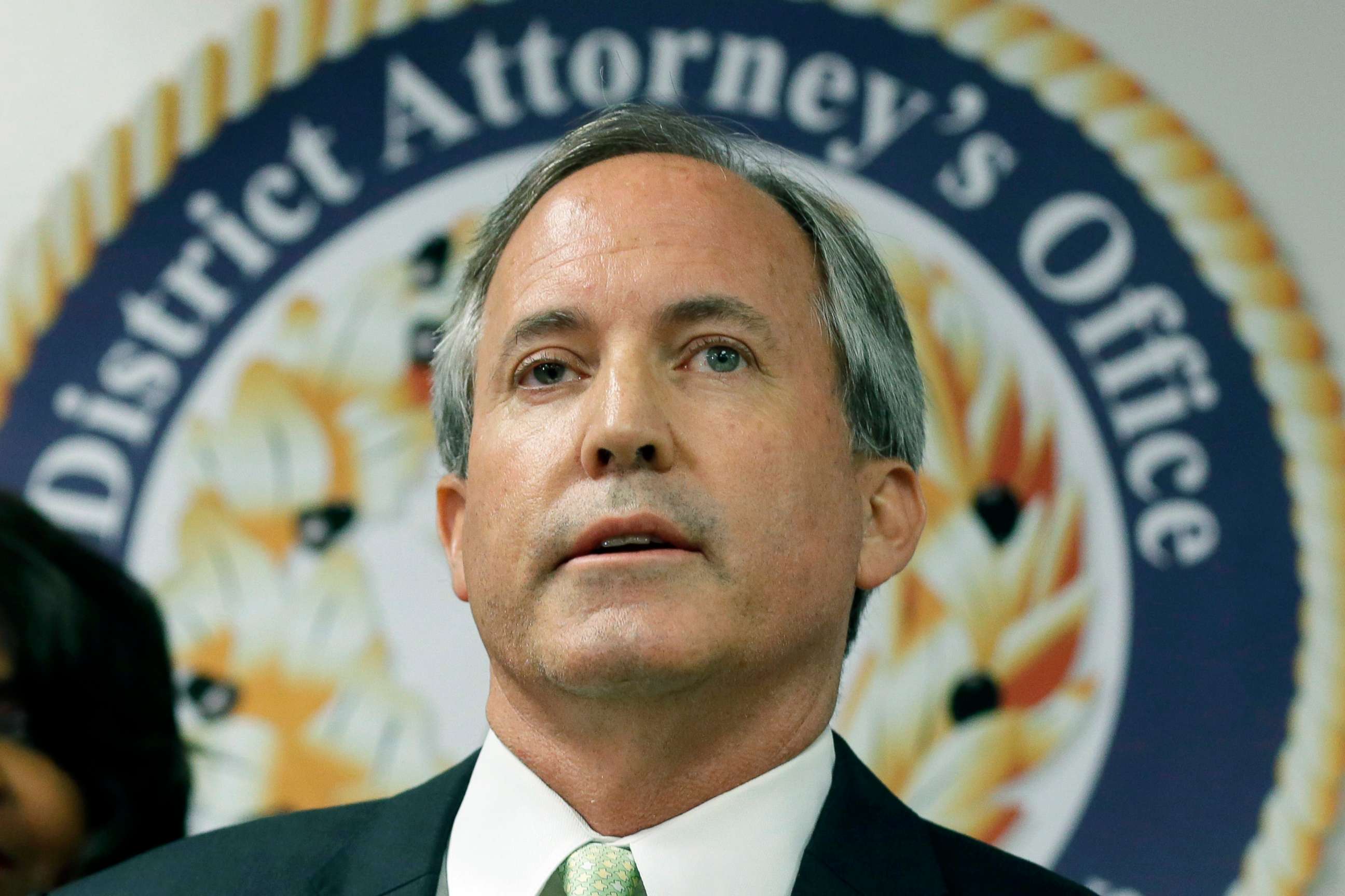 PHOTO: Texas Attorney General Ken Paxton speaks at a news conference in Dallas,  June 22, 2017. 