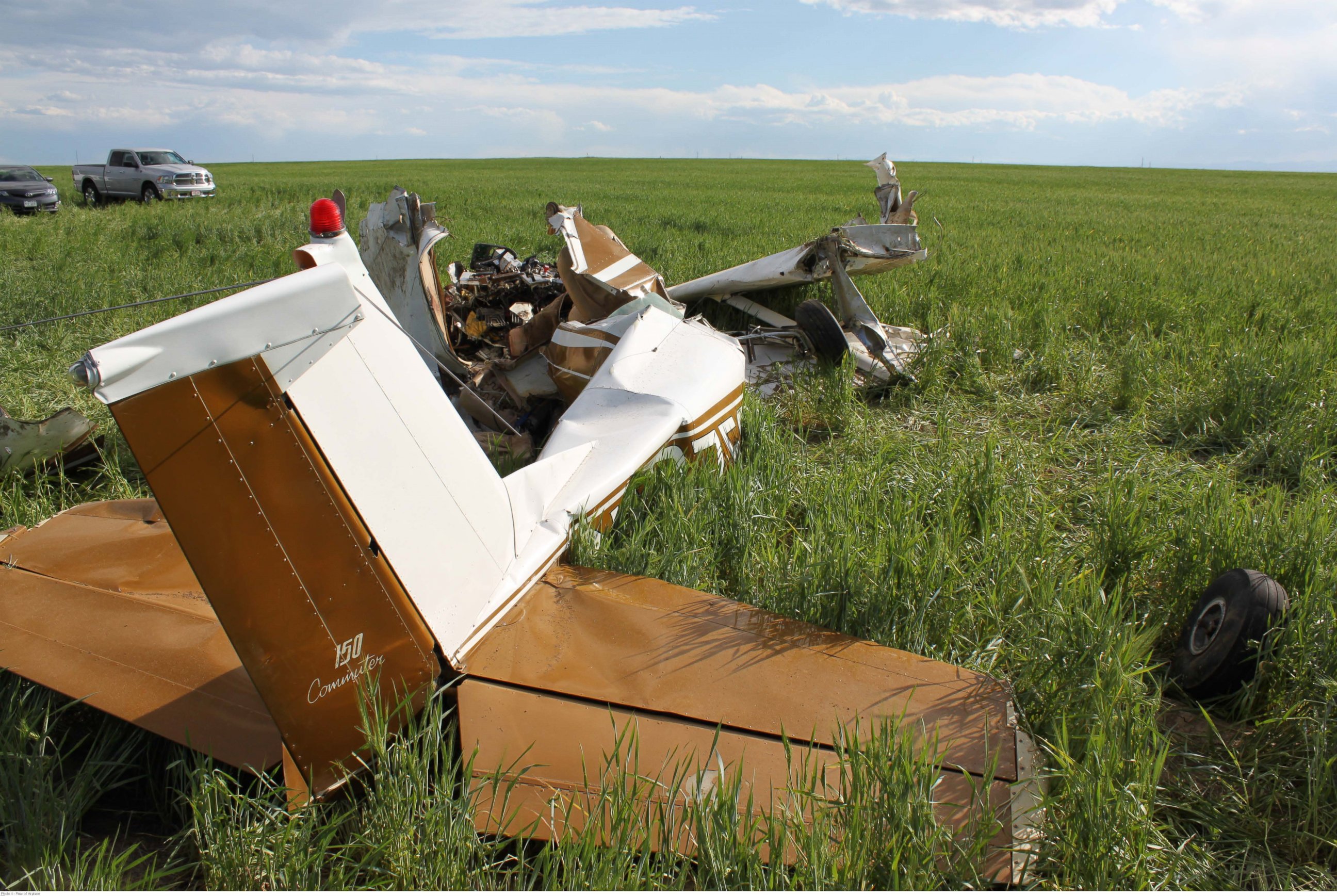 PHOTO: The NTSB has released information about this May 2014 crash near an airport in Watkins, CO and they mentioned how the pilot was taking selfies throughout the flight. 
