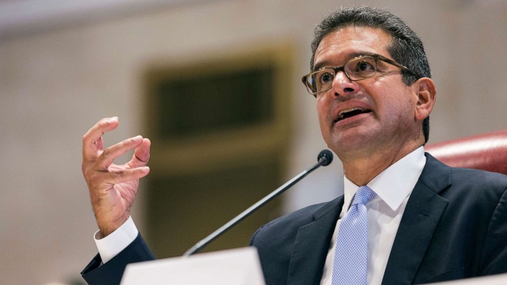 PHOTO: Proposed Secretary of State Pedro Pierluisi speaks during his confirmation hearing at the House of Representatives, in San Juan, Puerto Rico, Aug. 2, 2019.