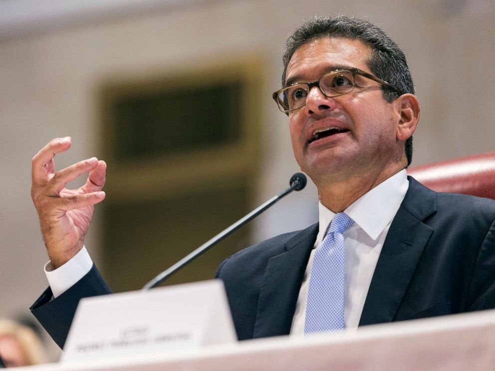 PHOTO: Proposed Secretary of State Pedro Pierluisi speaks during his confirmation hearing at the House of Representatives, in San Juan, Puerto Rico, Aug. 2, 2019.