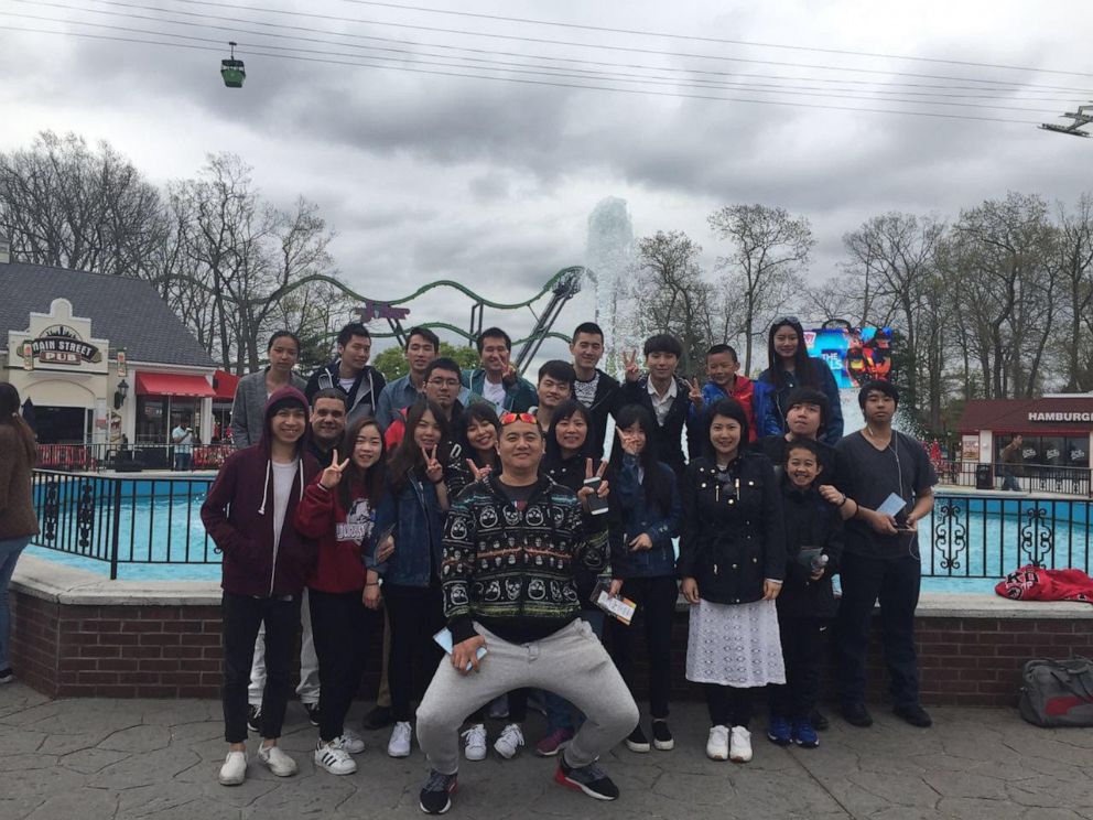 PHOTO: Hai Shian Peng, center, and his staff pose for a group photo during an employee field trip in New York City before the coronavirus pandemic.