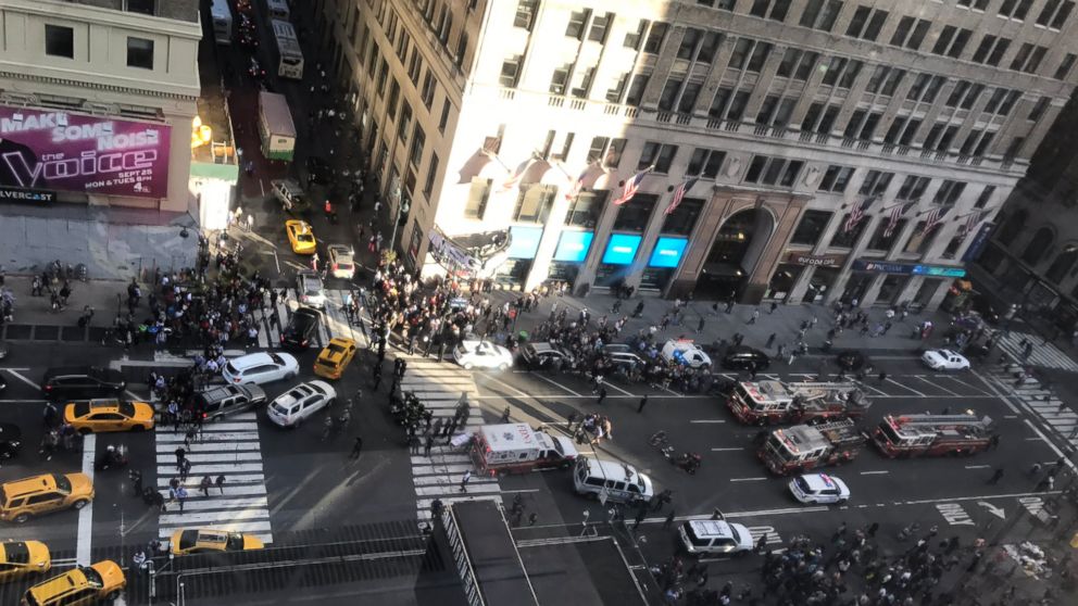 PHOTO: Three pedestrians were struck by a car near Penn Station in New York City, officials said.
