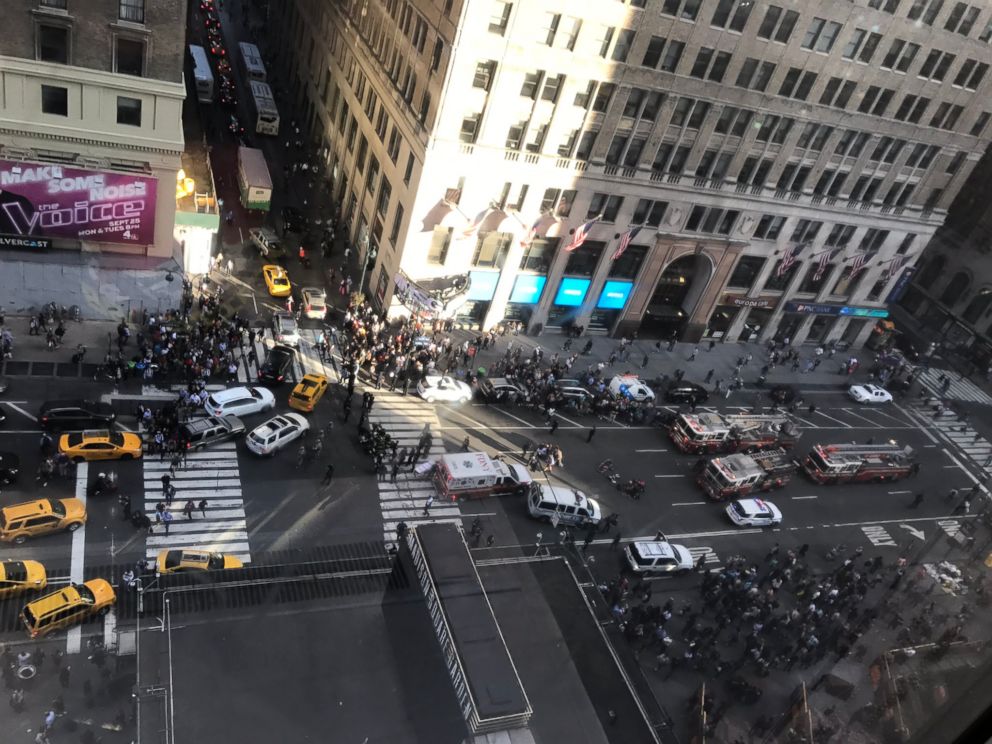 PHOTO: Three pedestrians were struck by a car near Penn Station in New York City, officials said.