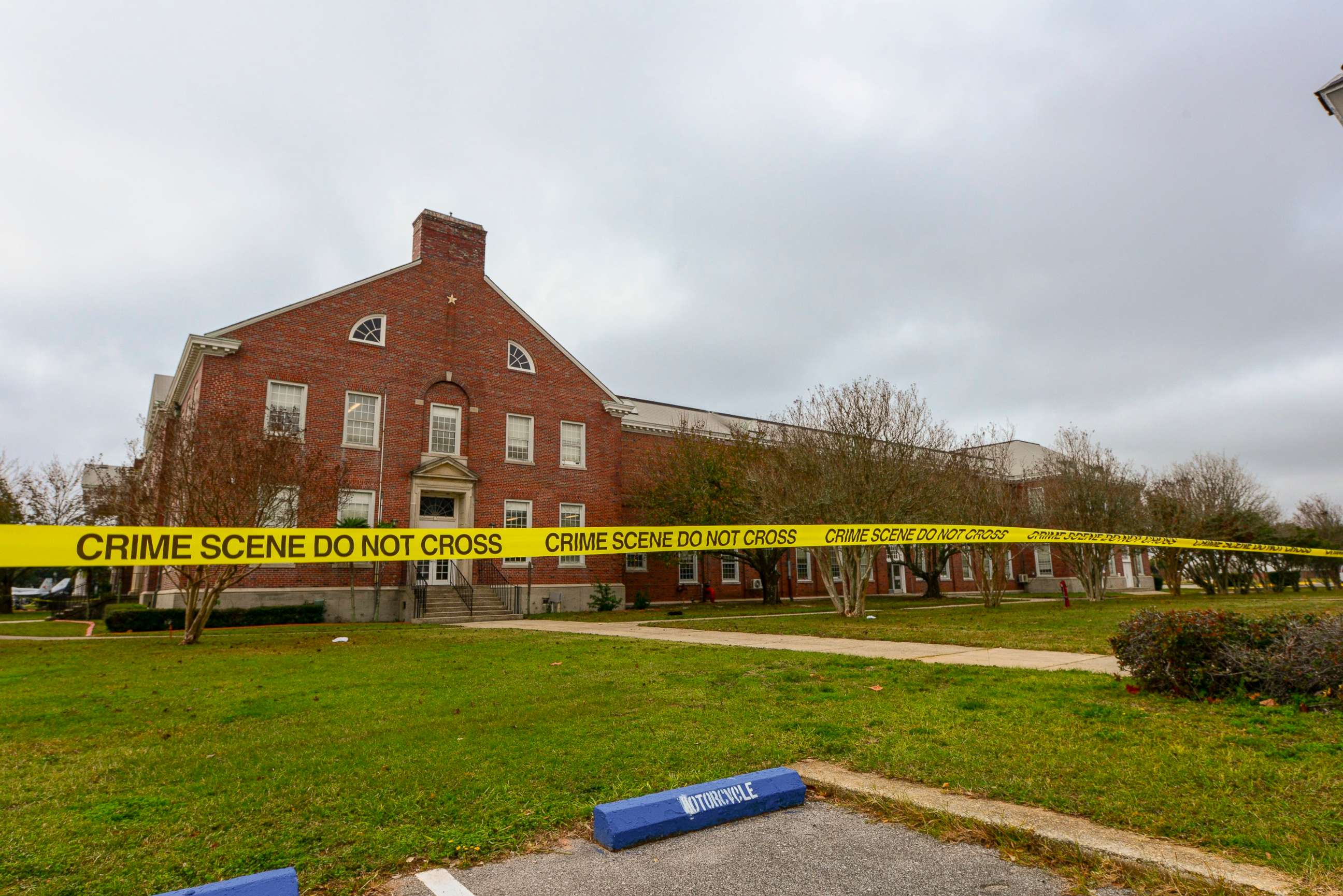 PHOTO: A photo provided by the FBI shows the scene of a shooting at the Naval Air Station Pensacola in Florida, Dec. 6, 2019.