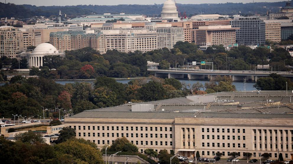 PHOTO: The Pentagon is seen in Arlington, Virginia, Oct. 9, 2020.