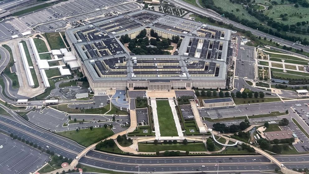 PHOTO: In this July 3, 2022, file photo, an aerial view of the Pentagon is shown.