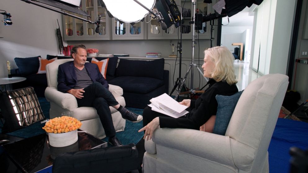 PHOTO: Matthew Perry speaks with Diane Sawyer about his new memoir where he talks about his struggles with addiction.
