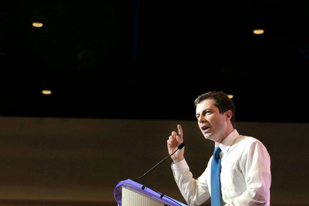 PHOTO:Democratic presidential candidate Pete Buttigieg speaks during the South Carolina Democratic Convention on June 22, 2019, in Columbia, S.C.