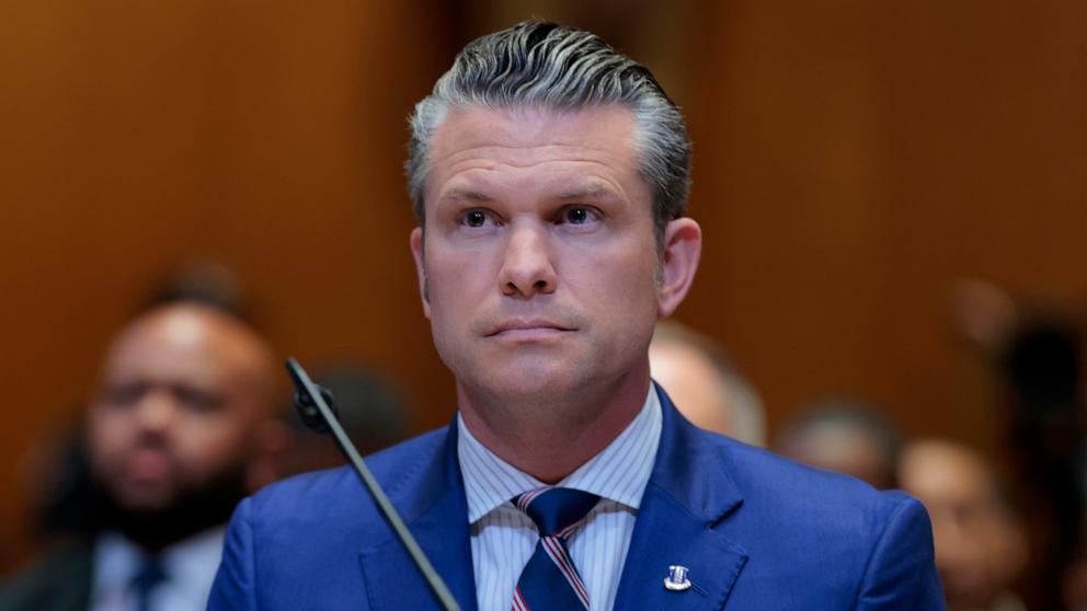 PHOTO: Defense Secretary Pete Hegseth testifies during a hearing before the Senate Appropriations Committee, June 11, 2025 in Washington.
