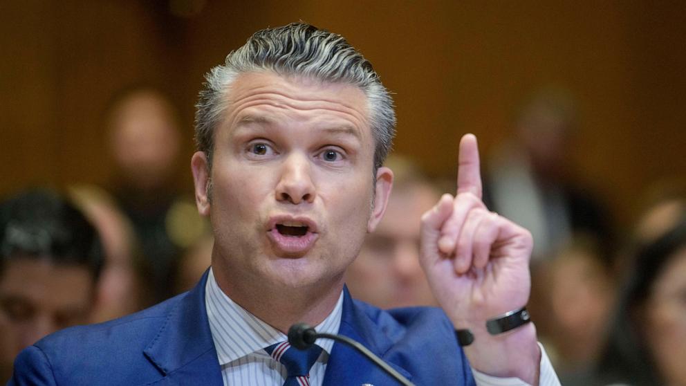 PHOTO: Secretary of Defense Pete Hegseth testifies during a Senate Committee on Appropriations subcommittee hearing to examine proposed budget estimates for fiscal year 2026 for the Department of Defense, on Capitol Hill, June 11, 2025, in Washington.