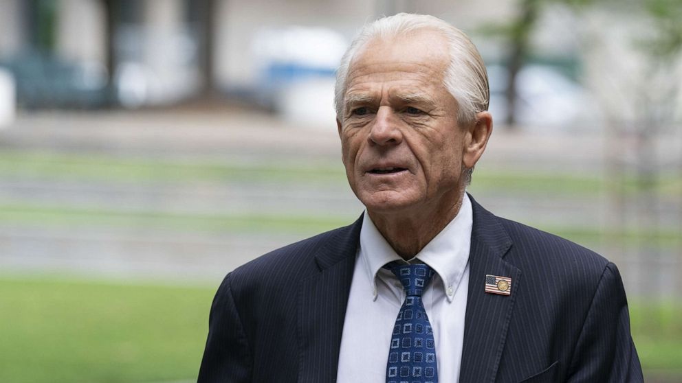 PHOTO: Peter Navarro, former White House trade adviser, arrives at federal court, Aug. 30, 2023, in Washington.