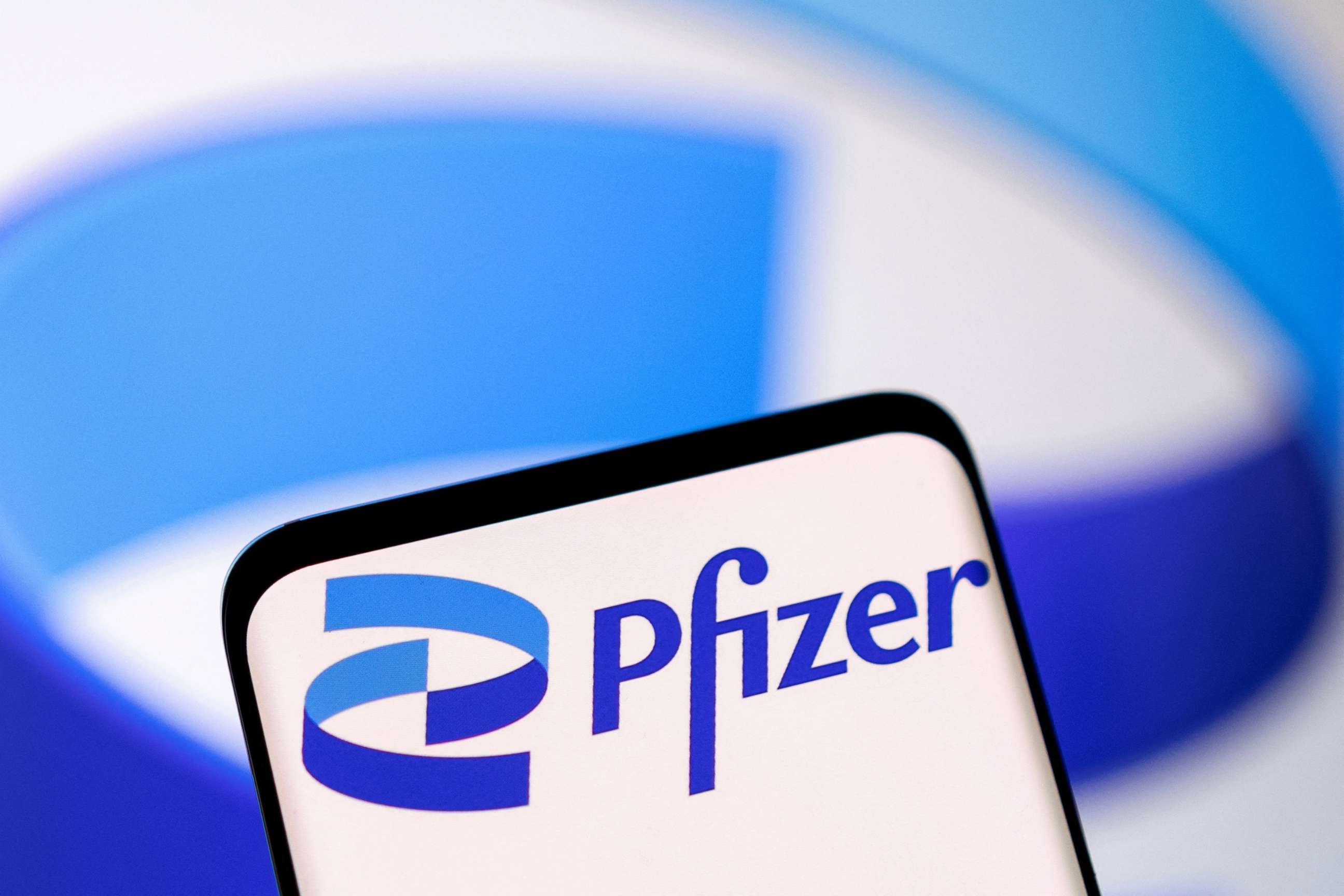 PHOTO: A Pfizer logo is seen in this illustration, May 1, 2022. 