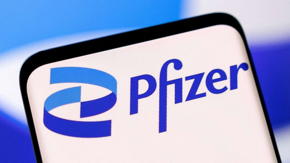 PHOTO: A Pfizer logo is seen in this illustration, May 1, 2022. 