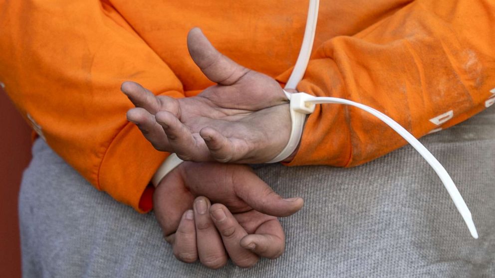 PHOTO: A woman's hands are handcuffed after an arrest during widespread unrest following the death of George Floyd, May 31, 2020, in Philadelphia.
