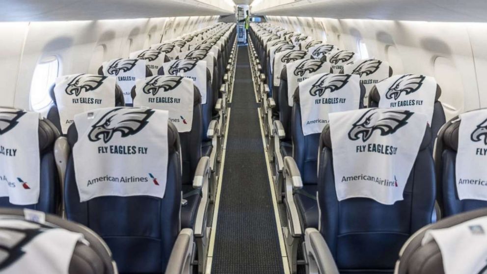 PHOTO: An American Airlines flight is ready for Eagles fans going to the Super Bowl.