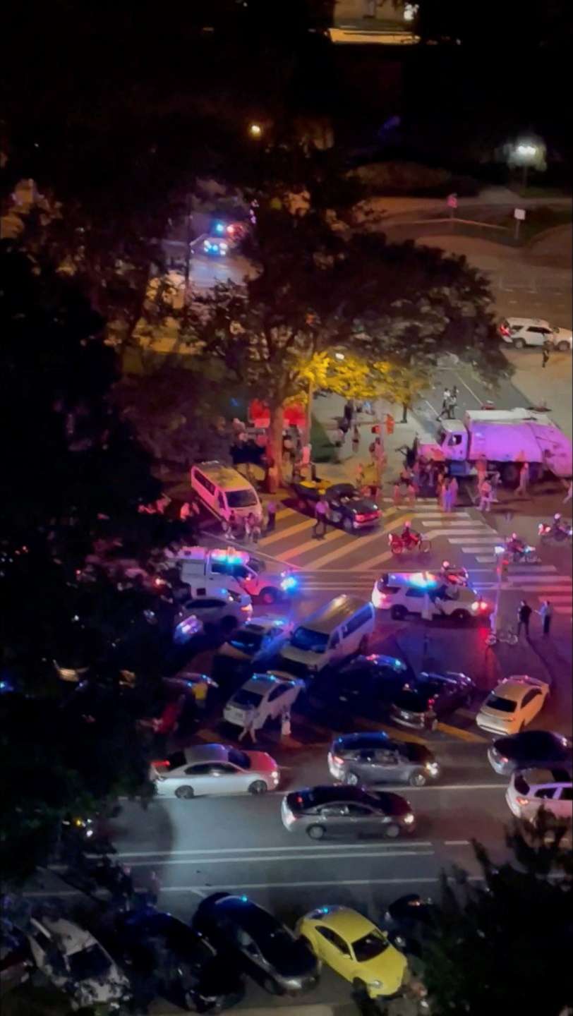 PHOTO: Police respond to a shooting in Philadelphia, Pennsylvania, on July 4, 2022, in this screen grab obtained from a social media video.