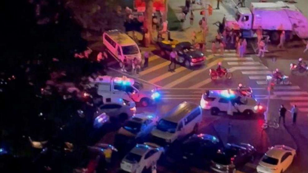 PHOTO: Police respond to a shooting in Philadelphia, Pennsylvania, on July 4, 2022, in this screen grab obtained from a social media video.