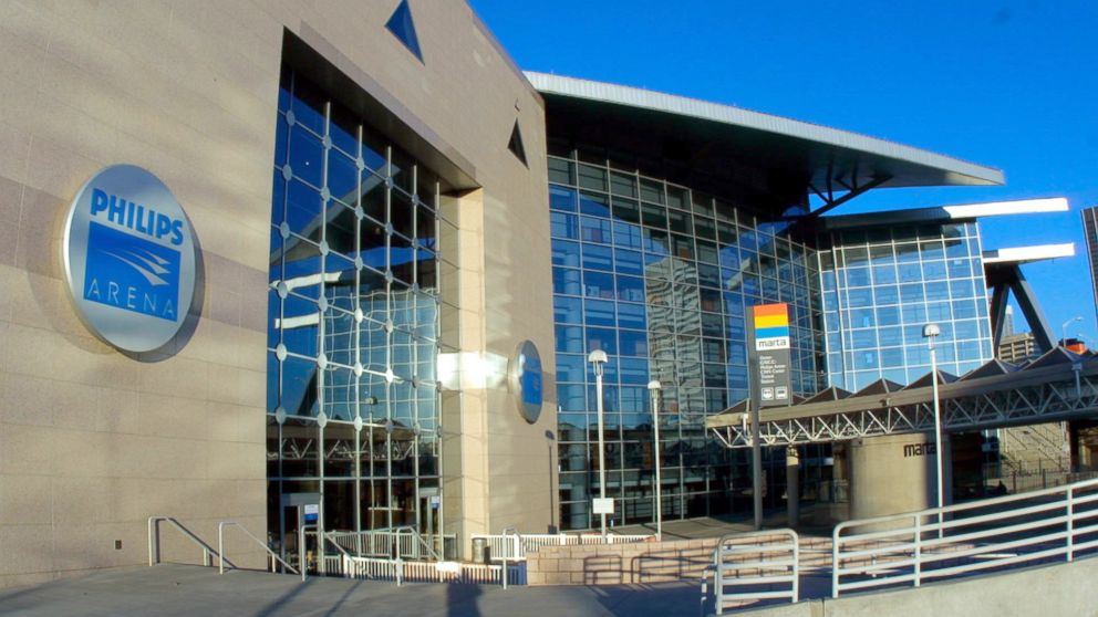 The exterior of the Philips Arena in Atlanta, Georgia.