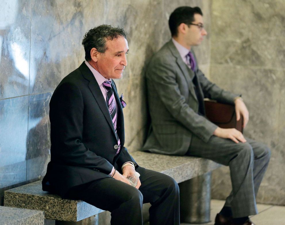 Phillip Vetrano, Karina Vetrano's father, is sitting in front of a courtroom in New York on March 20, 2019.