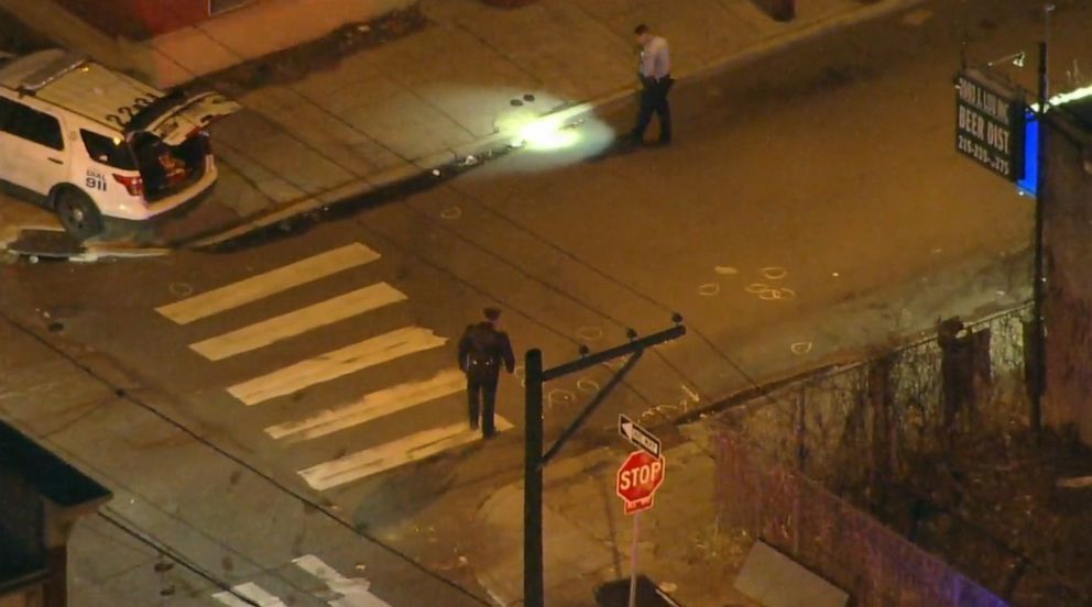PHOTO: In this screen grab from a video, law enforcement officers are shown at the scene of a shooting in Philadelphia, Feb. 23, 2023.