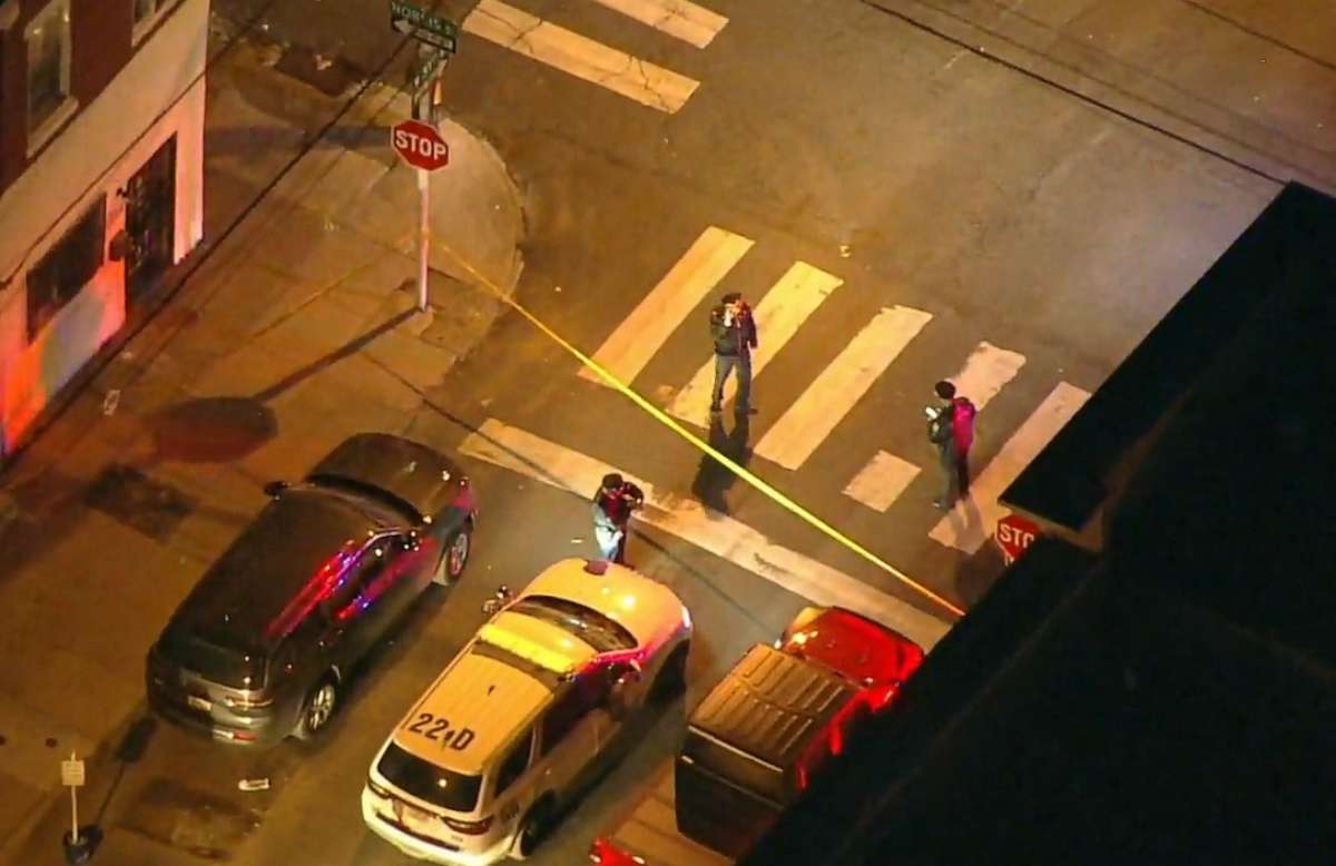 PHOTO: In this screen grab from a video, law enforcement officers are shown at the scene of a shooting in Philadelphia, Feb. 23, 2023.