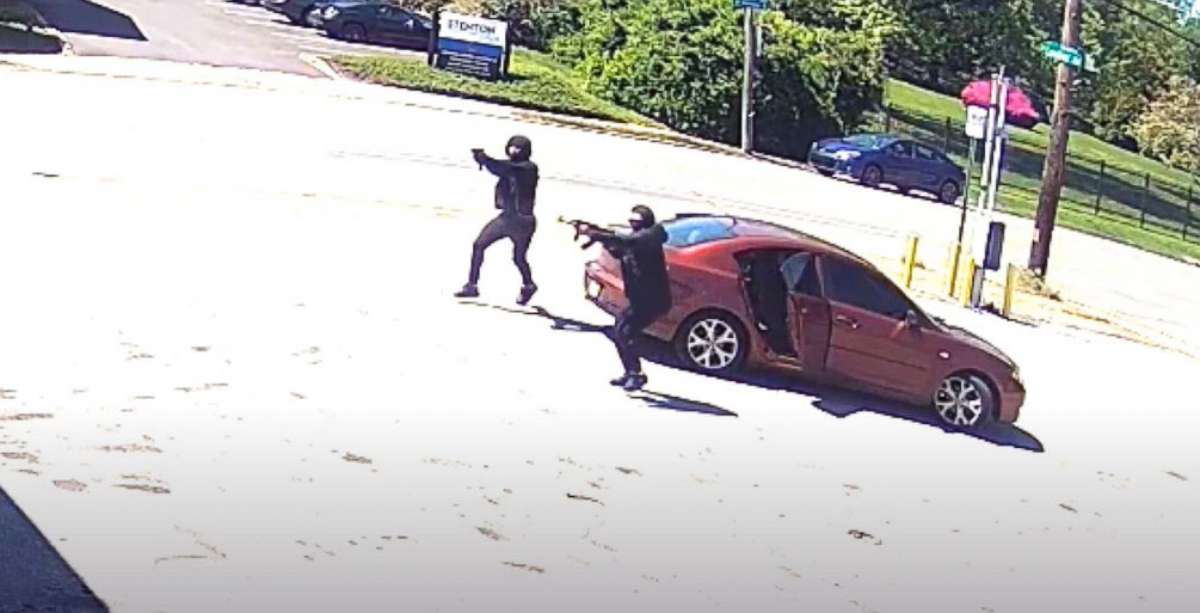 PHOTO: Philadelphia police released video of two gunmen being sought in a brazen May 9, 2022 ambush shooting of a man at a gas station.
