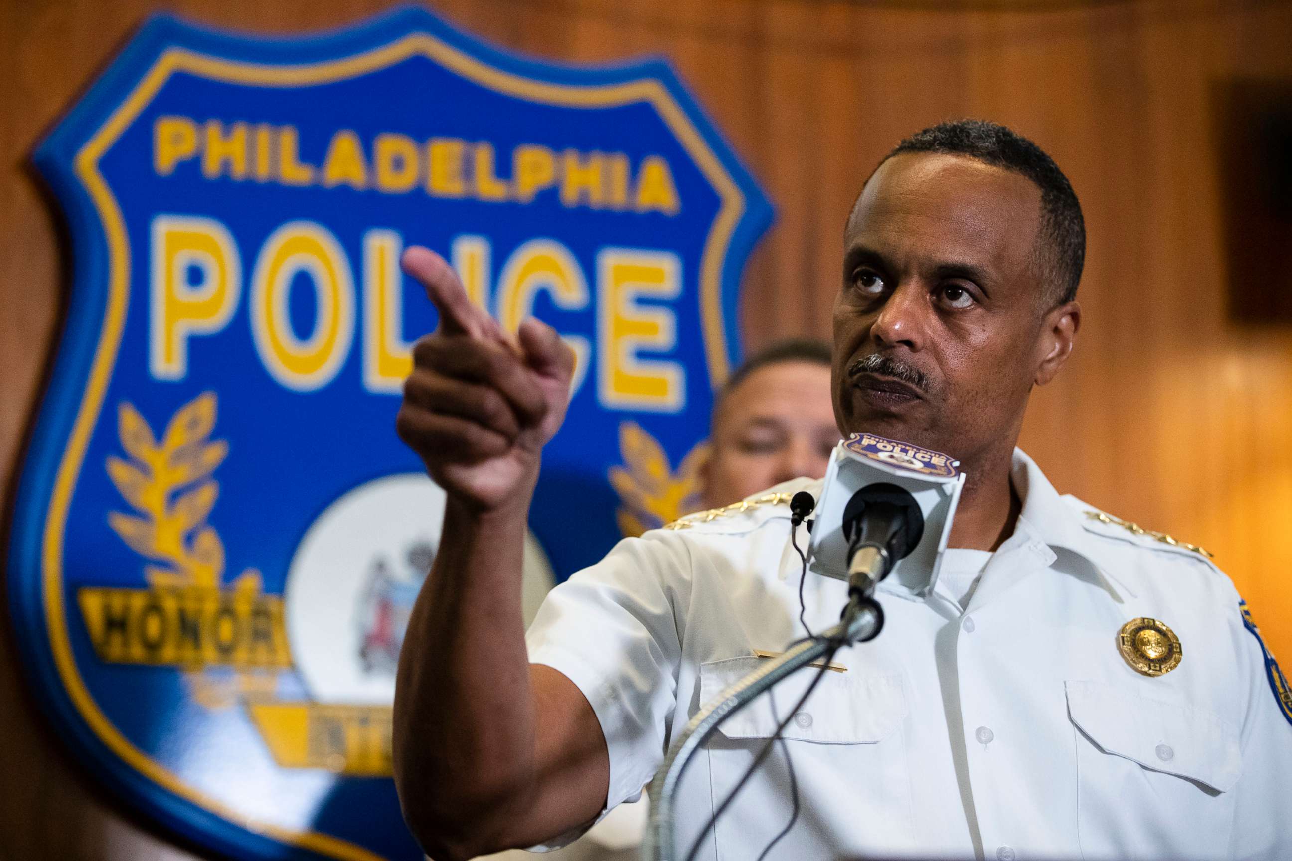 PHOTO: Philadelphia Police Commissioner Richard Ross speak during a news conference in Philadelphia, July 18, 2019.