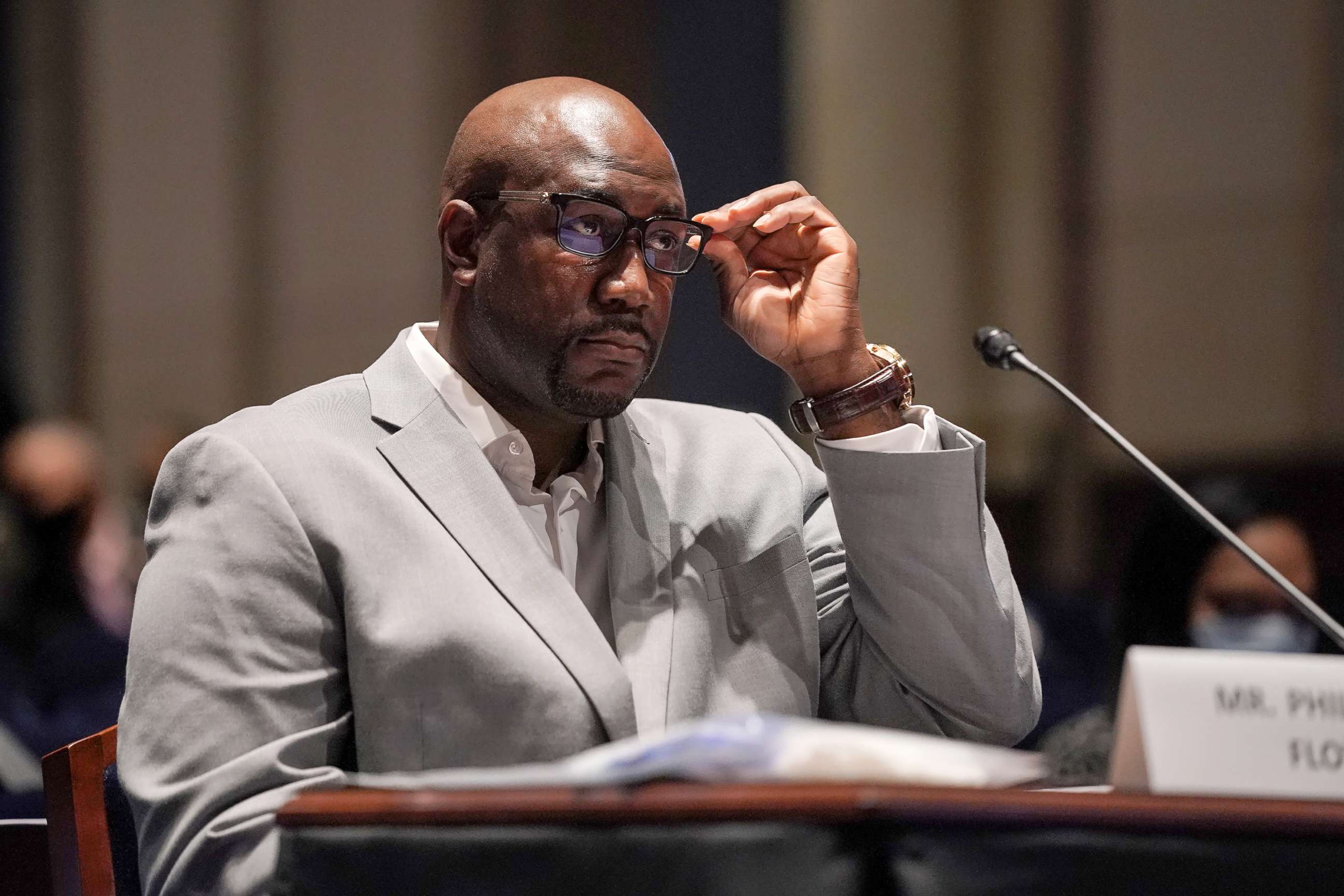 PHOTO: Philonise Floyd, brother of George Floyd, testifies before a House Judiciary Committee hearing on police brutality and racial profiling on June 10, 2020 in Washington, D.C. 