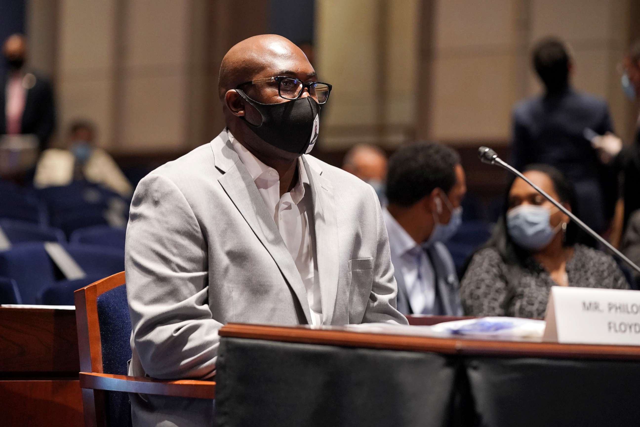 PHOTO: Philonise Floyd, brother of George Floyd, arrives for a House Judiciary Committee hearing to discuss police brutality and racial profiling, June 10, 2020 in Washington, D.C.