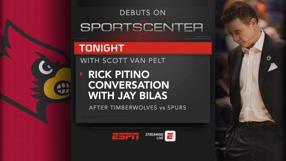 PHOTO: ESPN promo for SportsCenter interview with Rick Pitino. 