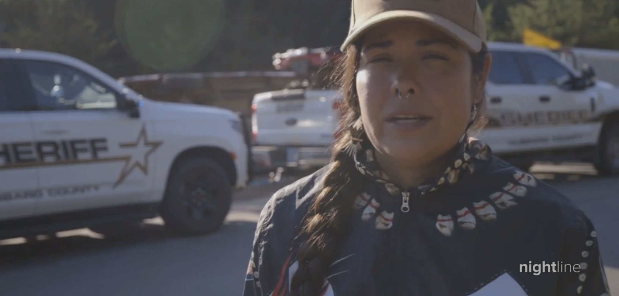 PHOTO: Tara Houska, a tribal attorney of Couchiching First Nation, is seen during a "direct action" to halt construction of the Line 3 pipeline.