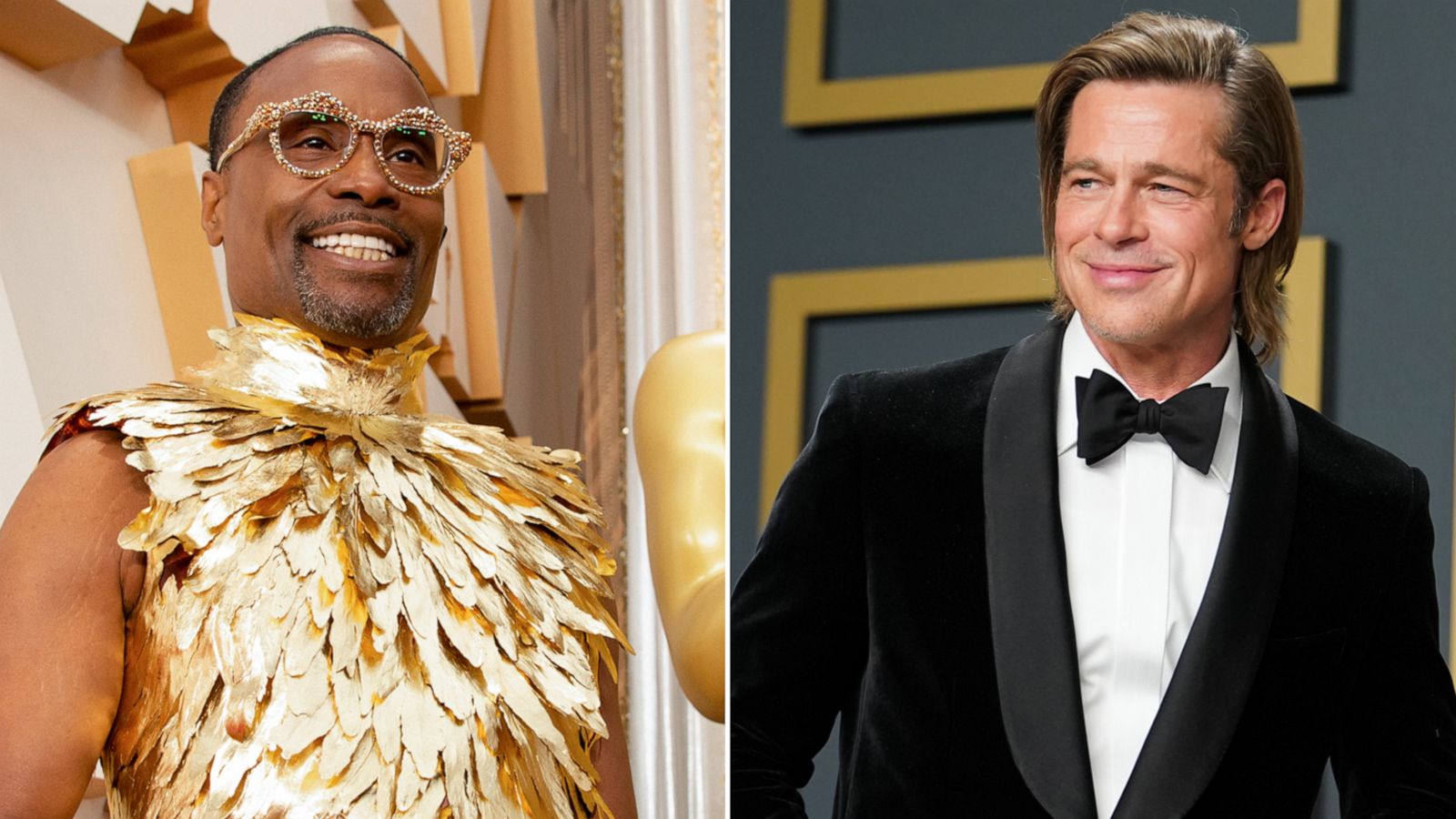 PHOTO: Billy Porter and Brad Pitt are seen at the 92nd Annual Academy Awards at Hollywood and Highland on Feb. 9, 2020 in Hollywood, California.