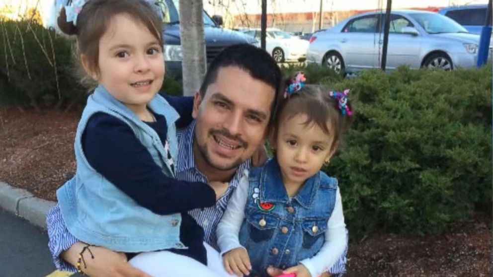 Pablo Villavicencio reunited with his children at their home in Hempstead, New York, after he was released Tuesday night.