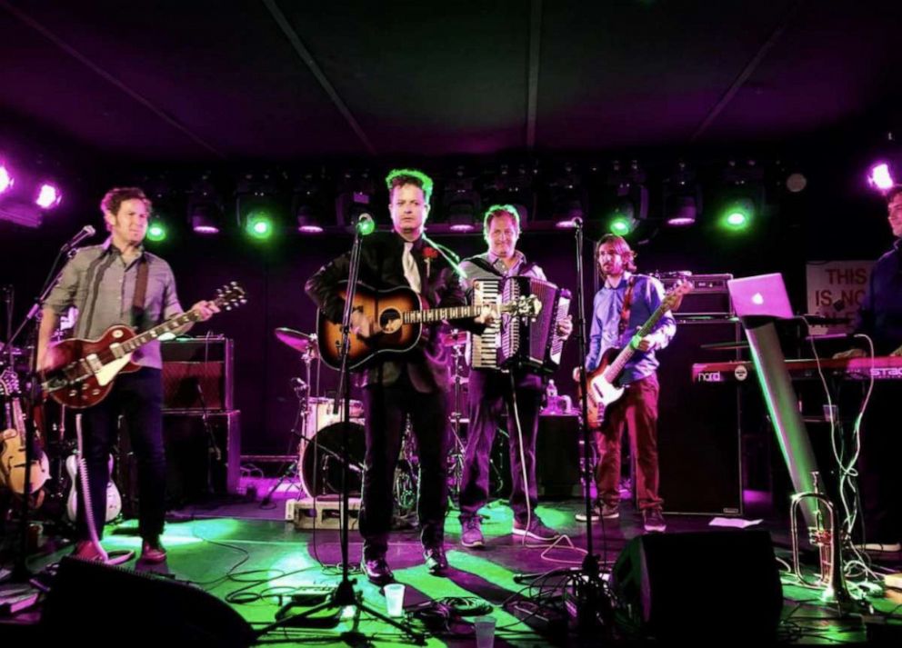 PHOTO: P.J. O'Connor with the Fine Arab Chargers at Mercury Lounge in New York on March 28, 2019.