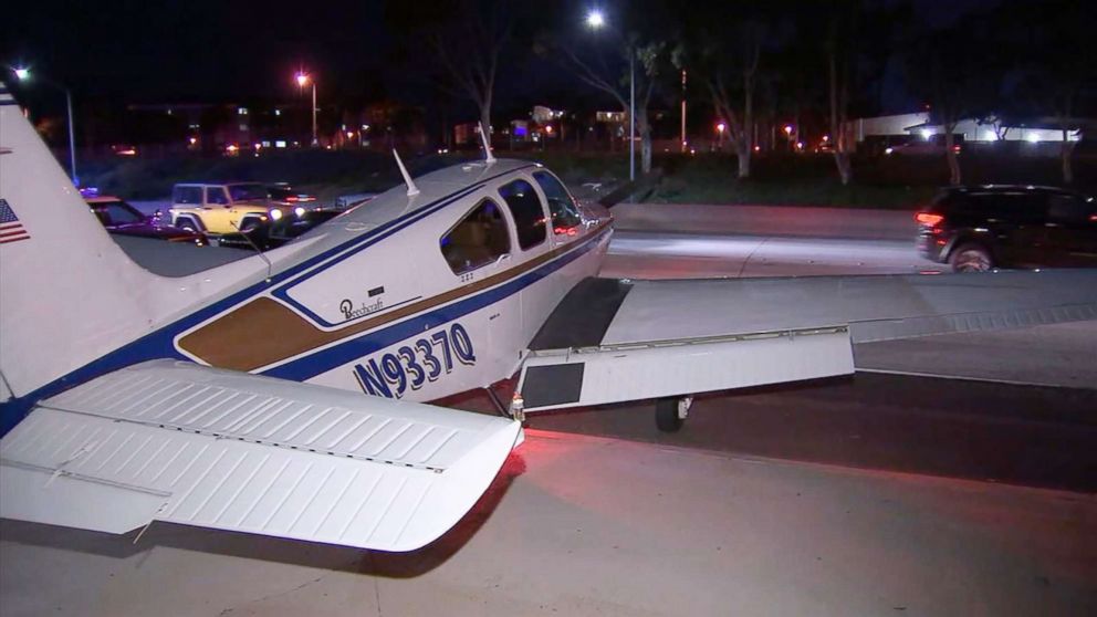 PHOTO: A small plane made an emergency landing on a Southern California freeway, Jan. 28, 2018.