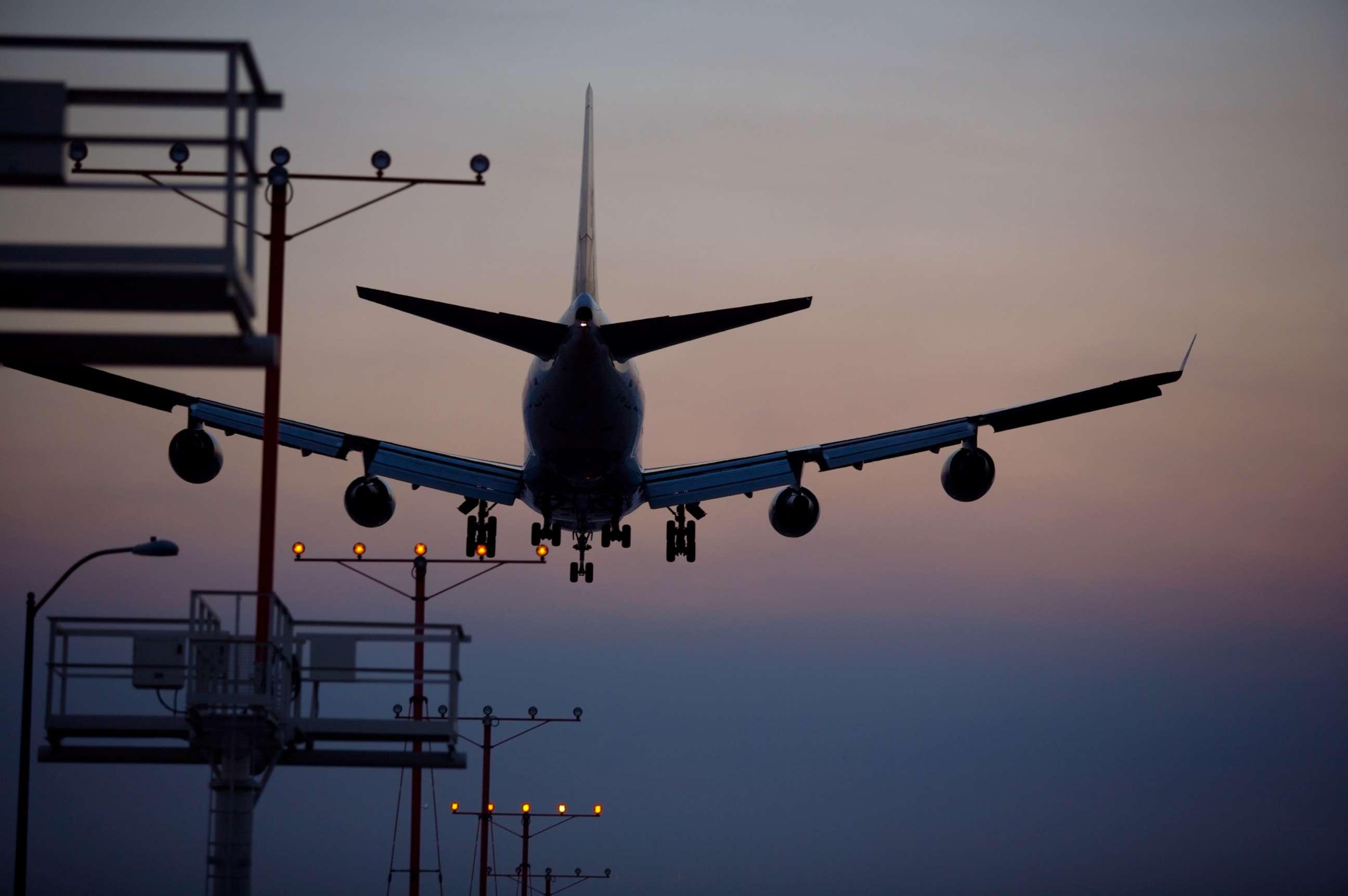 PHOTO: Stock photo of a plane landing.