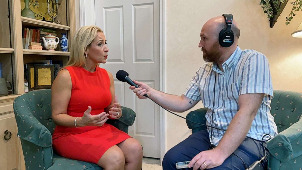 PHOTO: Arkansas Attorney General Leslie Rutledge defended her state's abortion trigger law during an interview with ABC News' Brad Mielke