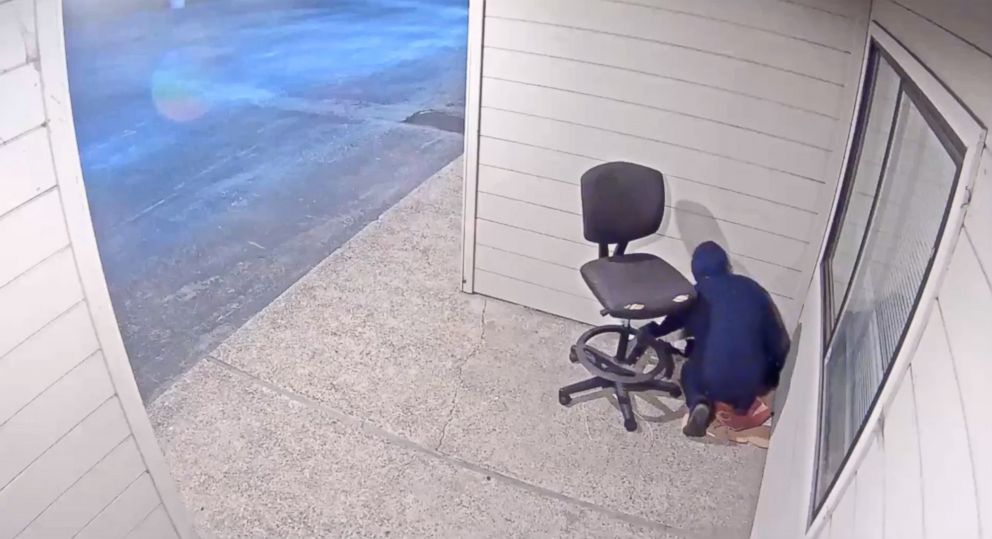 PHOTO: Security footage shows a person setting fire to a Planned Parenthood building in Watsonville, Calif., July 20, 2018.