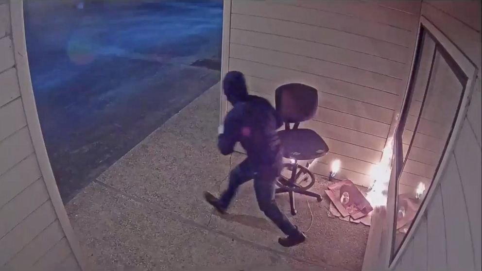 PHOTO: Security footage shows a person setting fire to a Planned Parenthood building in Watsonville, Calif., July 20, 2018.