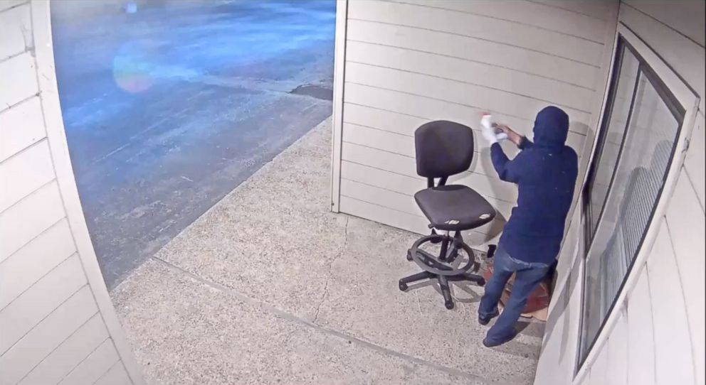 PHOTO: Security footage shows a person setting fire to a Planned Parenthood building in Watsonville, Calif., July 20, 2018.