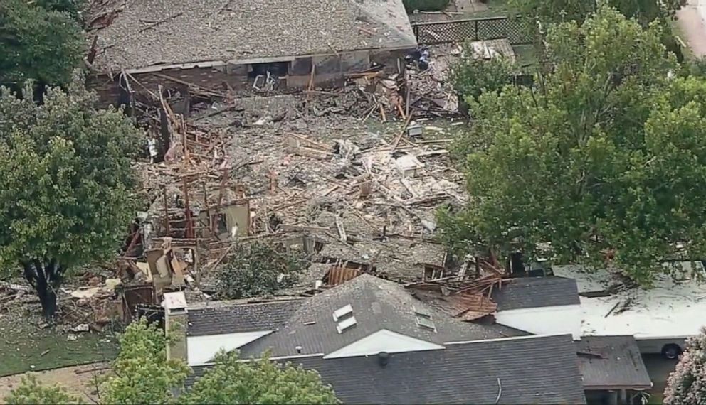 PHOTO: A house in the Plano, Texas, was destroyed in an explosion on July 19, 2021.