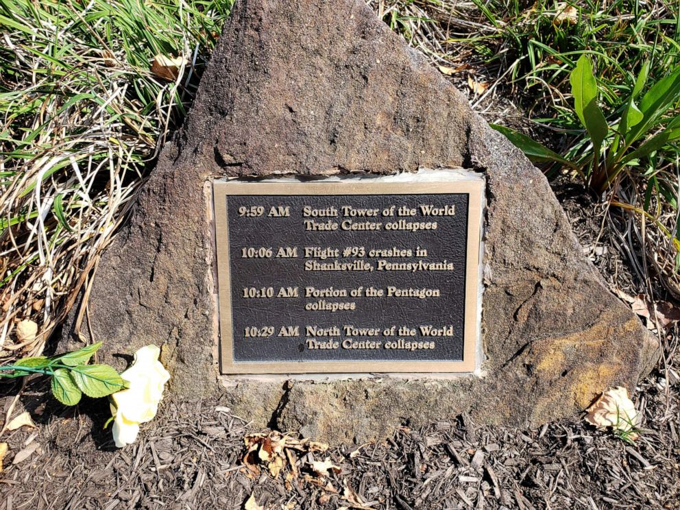 PHOTO: The remaining plaque at Monmouth County 9/11 Memorial.
